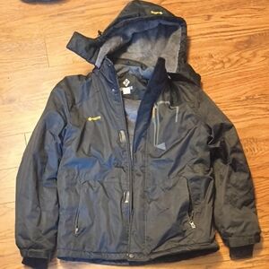 Gemyse Black Hooded Ski Jacket